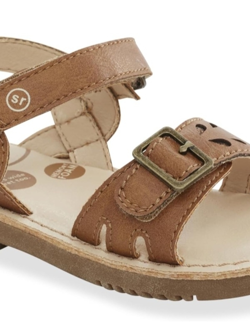 Stride Rite Tan Brown Buckle Kids Sandals